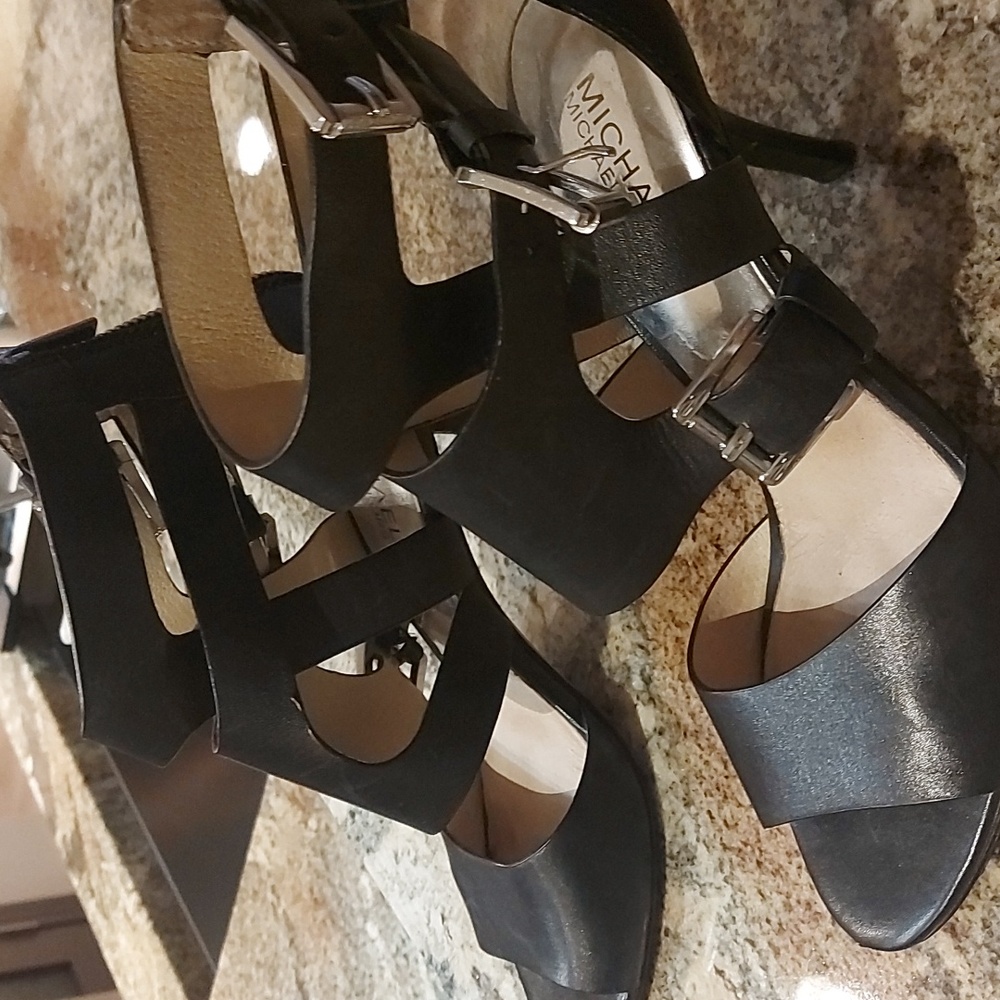 Michael Kors Black Strappy Heels